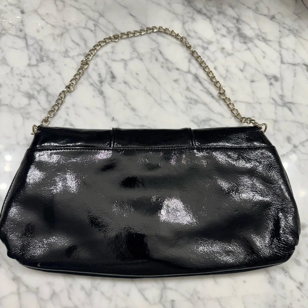 Elaine Turner Hobo Clutch Bag with Gold Chain - Picture 4 of 6